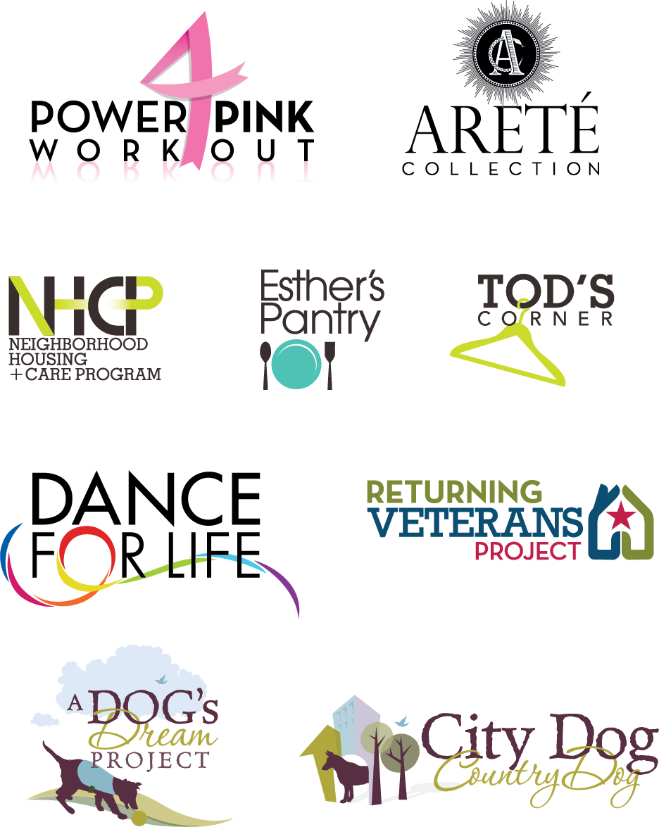 assortment of logos designed by Fab Brands