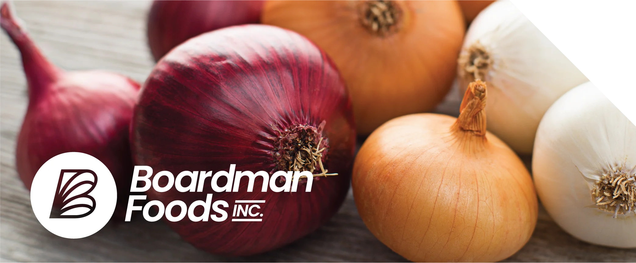 onions behind the boardman foods logo