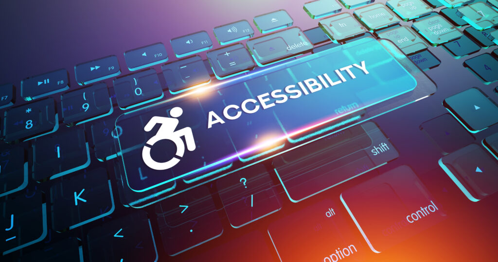 website accessibility button on a computer keyboard