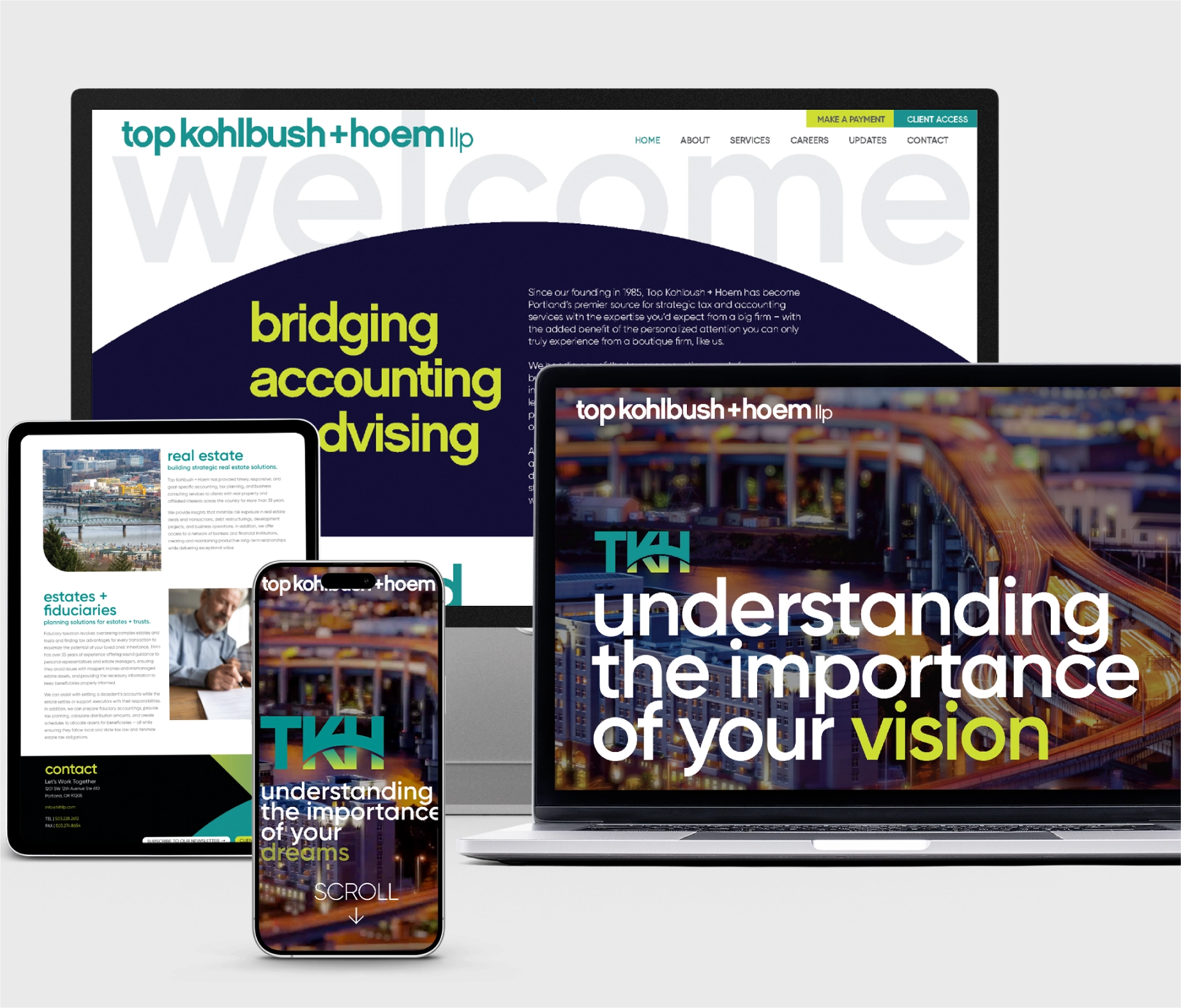 TKH Website on different devices