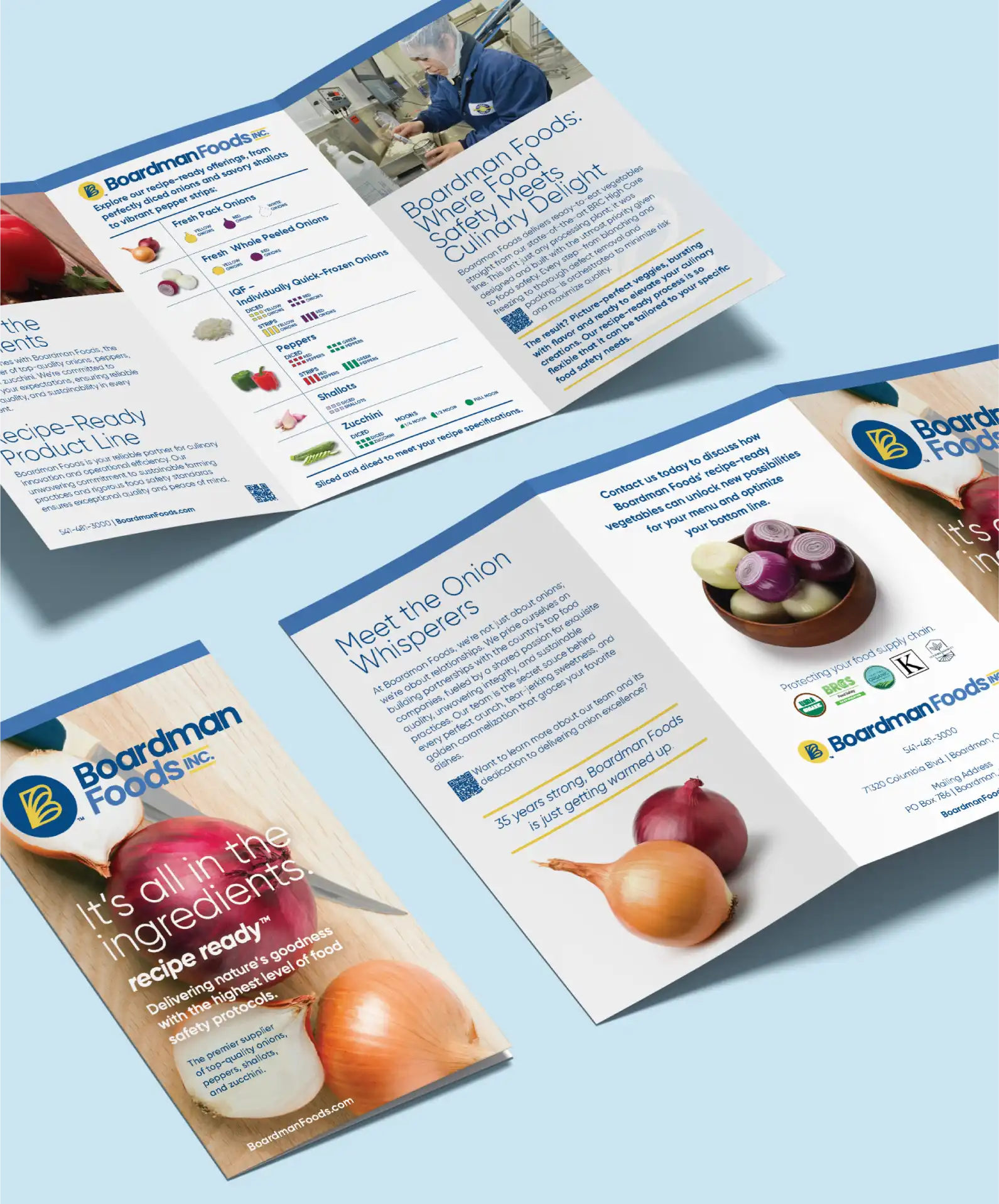 boardman foods printed promotional material